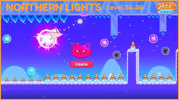 Northern Lights | Cat Dash Insane Level | Geometry Dash Style Music Runner Gameplay