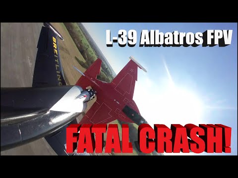 L 39 Albatros  FPV -  Catastrophic Mid Air CRASH & Cockpit Display Maiden