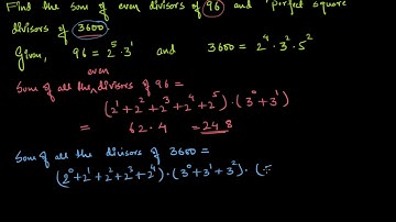Example perfect square and even factors sum | Divisibility | Edugrab