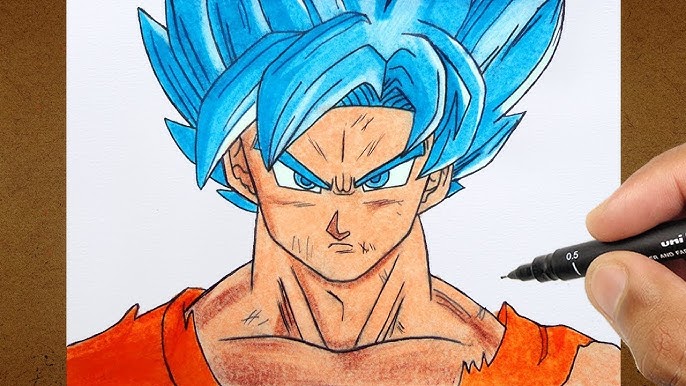 Como Desenhar Goku Super Saiyan Blue Kaioken 10 