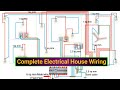 Complete Electrical House Wiring | Home Wiring Diagram | Single Phase Full House Wiring Connection