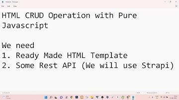 HTML CRUD Operation with Pure Javascript Part3