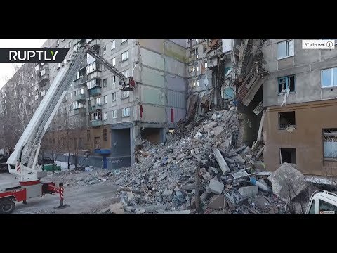 Haunting drone footage captures extent of Magnitogorsk tragedy