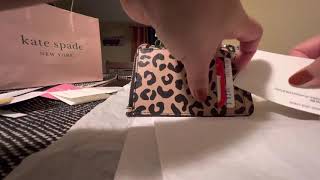 🖤Kate Spade Leopard Keychain Cardholder Inboxing
