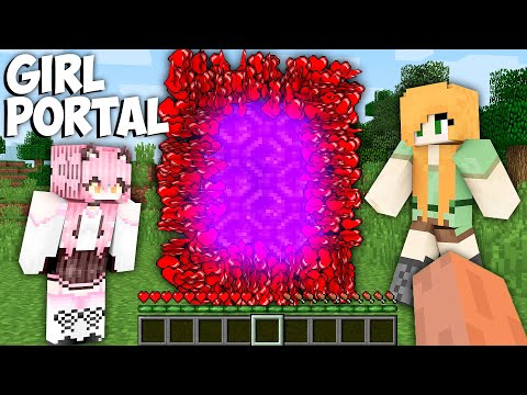 What is INSIDE a GIRL PORTAL in Minecraft ? PORTAL of GIRLS in Minecraft !