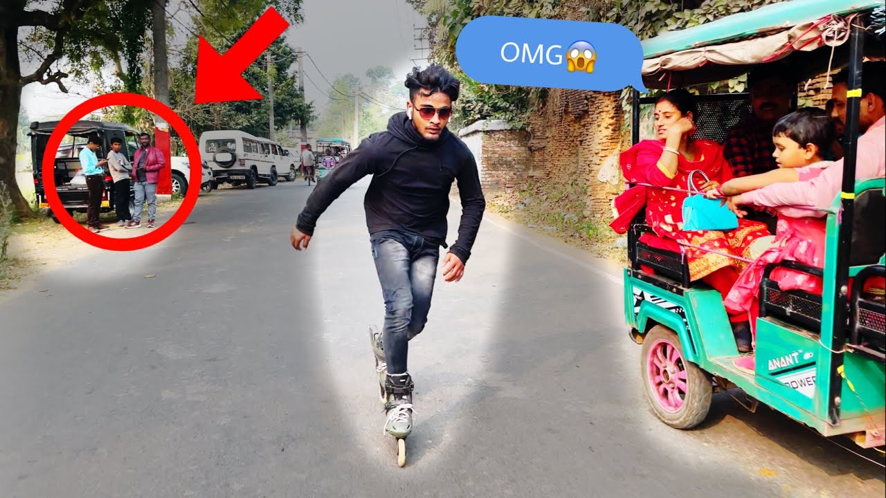 Wow reaction from public 😮 //  Don’t miss the end 🔥 #brotherskating #balurghat #murshidabad