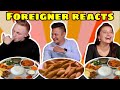 Foreigners reacting to nepali food thakali cuisine  eating by hands 