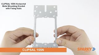 CLIPSAL 155N | Horizontal Metal Mounting Bracket with Fixing Nails