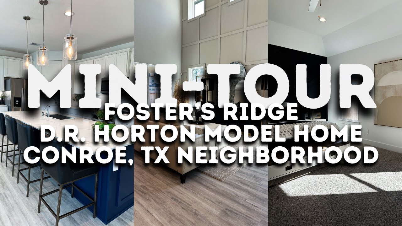 Model Homes in Fosters Ridge Conroe, TX Neighborhood YouTube
