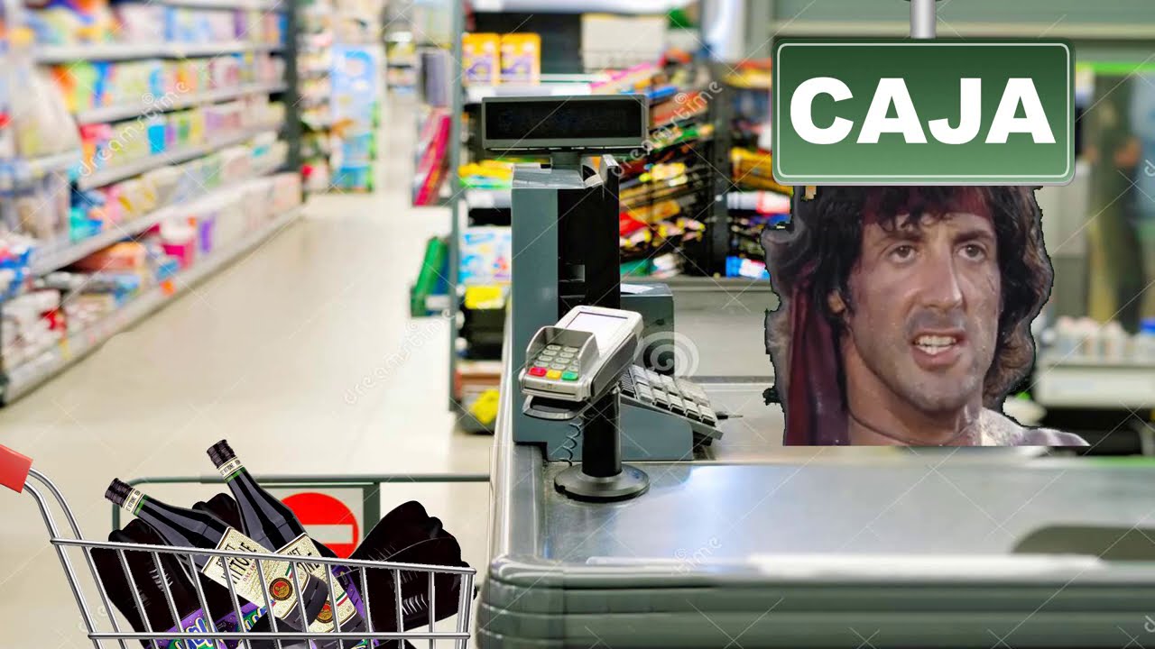 RAMBO CAJERO DE SUPERMERCADO 🤣🤣🤣🤣🤣🤣🤣🤣 