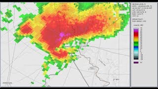 Doppler Radar - Eagle Pass Texas F4 Tornado - April 24, 2007