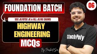 Highway Engineering MCQs L-6 | Foundation Batch | SSC JE 2027