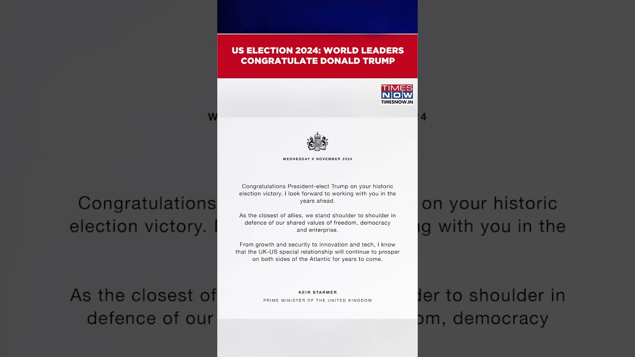US Election 2024: World Leaders Including Macron, Modi, Starmer Congratulate Donald Trump #shorts