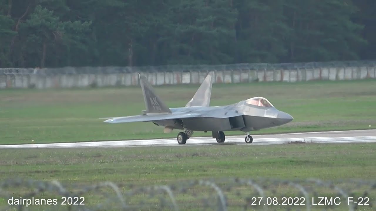 F-22 Raptor odlet Letisko Kuchyna Malacky SIAF