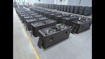 24 pcs VT4889 dual 15 inch 3 way line array Speaker in Sanway workshop