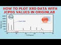 How to Plot XRD Data with JCPDS Values in OriginLa #14