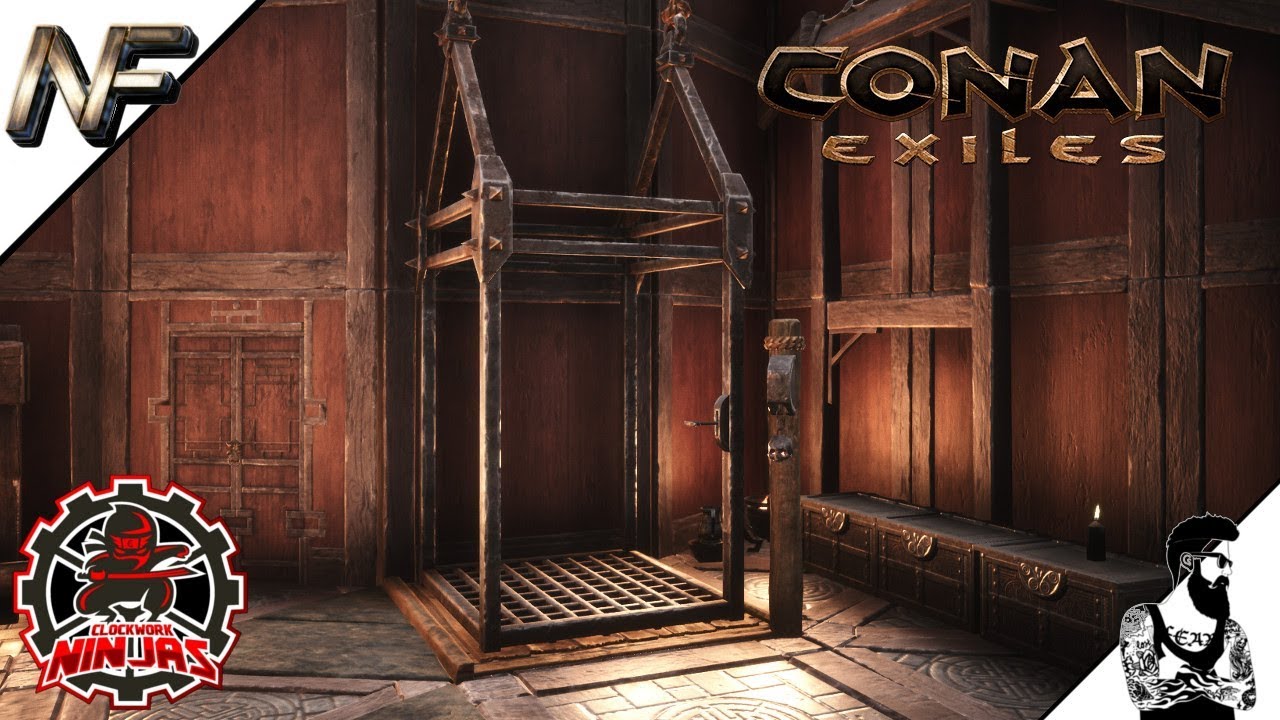 ELEVATOR INSIDE MY BASE! Conan Exiles PVP S1E20 YouTube