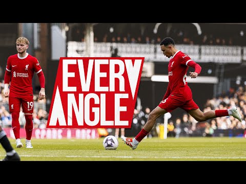 Every Angle of Trent Alexander Arnold&#39;s Free-Kick at Fulham