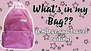 What's in my bag? (college + travel edition) | Mitali Sharma