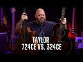 Taylor 724ce vs. 324ce | All Koa vs. All Mahogany Grand Auditoriums!