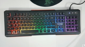 Cosmic Byte CB-GK-02 Corona Wired RGB Gaming Keyboard Lights Effect Demo [HD]