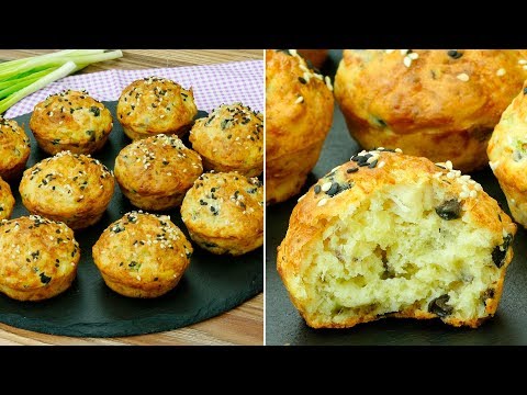 Video: Muffins De Pollo Con Queso