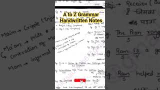A to Z Grammar by Rani Mam Handwritten Notes Pdf | Rani Mam Grammar Notes #shorts #ssc