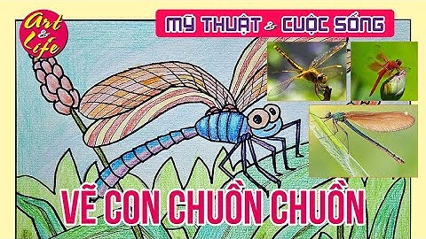 VẼ CON CHUỒN CHUỒN ĐƠN GIẢN  - SIMPLE DRAGONFLY  DRAWING #vethieunhi #veconvat #veconchuonchuon