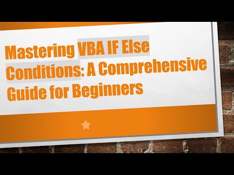 Mastering VBA IF