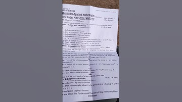 Paper of Mathematics(Algebra I)J1 minor 5th semester Kashmir university batch 2022 nep