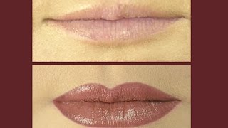 How to turn thin lips into full lips. Yes, using a dark lip color!