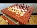 Chess Table | Padauk and Curly Maple