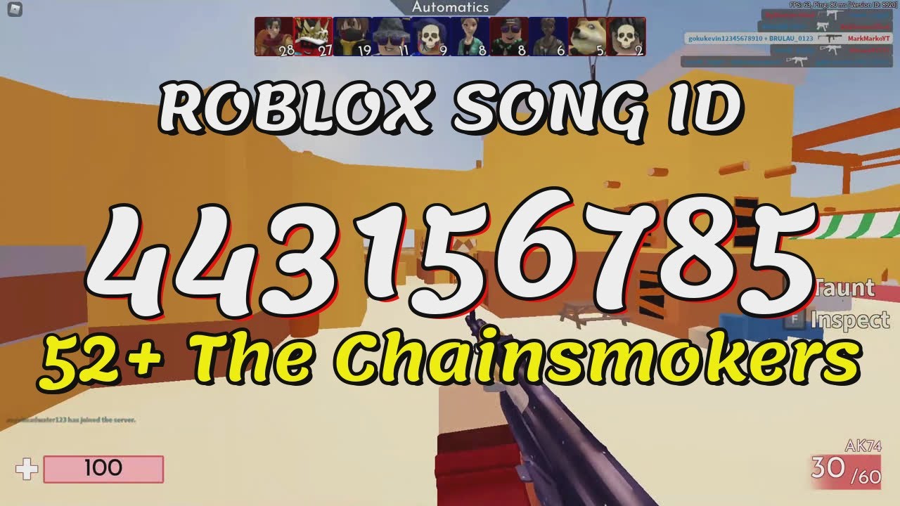 52+ The Chainsmokers Roblox Song IDs/Codes YouTube
