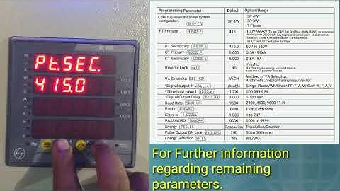 Programming of L&T make WL4410 model multifunction relay
