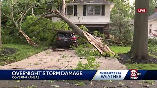 Cleanup begins after strong storms cause damage on both sides of state line overnight