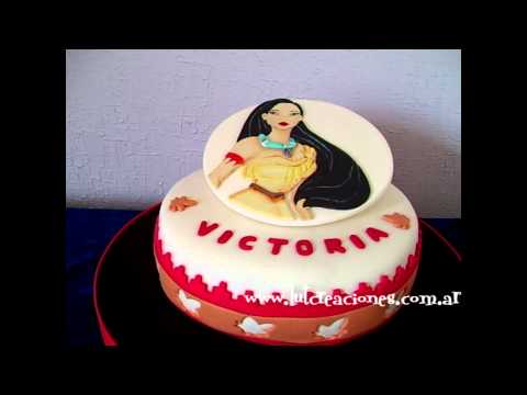 torta-decorada-de-princesas-pocahontas---tortas-infantiles-lut-creaciones-arte-y-diseño