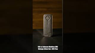 100 oz Johnson Matthey (JM) Vintage Silver Bar .999 Fine 100 oz Johnson Matthey (JM) Vintage Silver Bar .999 Fine