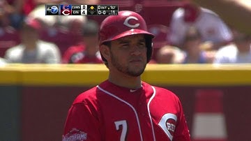 CHC@CIN: Suarez plates two on a double to left field