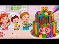 Miniature Rainbow Cake Tutorial 🌈 Satisfying Mini Rainbow Chocolate KitKat Cake Recipe 💕 Yummy Teeny