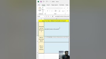 How To Use Ai Ask Formula In Excel #ai #excel  #artificialintelligence