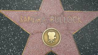 Actress Sandra Bullock Cracked Hollywood Walk Of Fame Star Los Angeles California Usa March 20, 2023