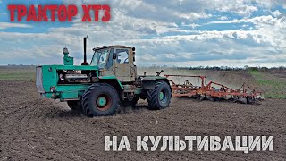 картинка: Т-150к с тяжёлым культиватором КШУ-8 на ПРЕДПОСЕВНОЙ культивации!