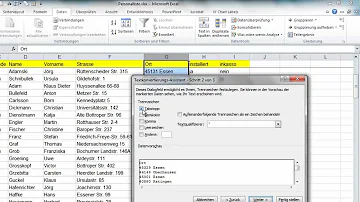 Wie trenne ich Zahlen in Excel?