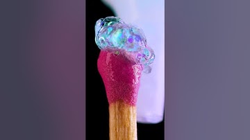 Match and Glitter Glue Close-Up #satisfying #macro #asmr #asmreating #closeup #zoom