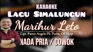 MARIHUR LETO Cipt. P. ANGELO Pk. PURBA OFMCAp Karaoke Nada Cowok @OndoMulaniProduction