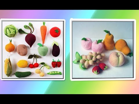 Схема вязания крючком овощи и фрукты