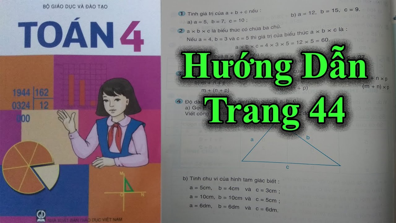 Hướng Dẫn Giải SGK Toán Lớp 4 Tiểu Học - Trang 44 - youtube