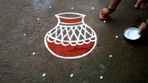 Pongal paanai 2023 kolam|5*3 sankranti chukala muggulu|bhogi kolam|Thaipongal Beautiful rangoli
