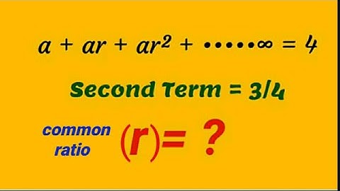 Common ratio (r) of Infinite Geometric Progression ?