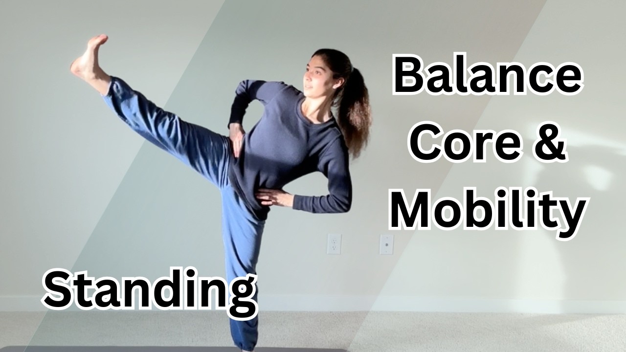 Easy Low-Impact Standing Core, Balance, and Mobility Workout at Home | 15-Min, No Equipment (Day 27)